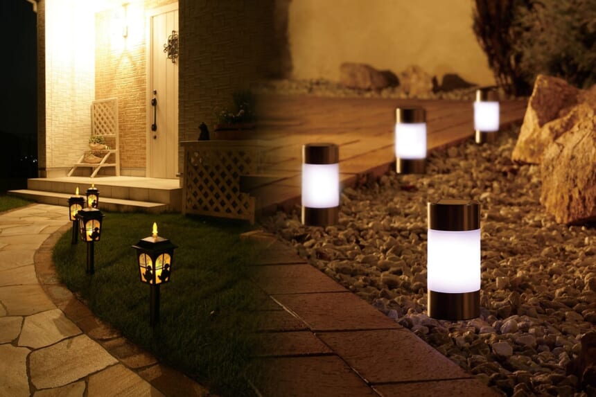 通販 LEDスポットライト据置型屋外用照明